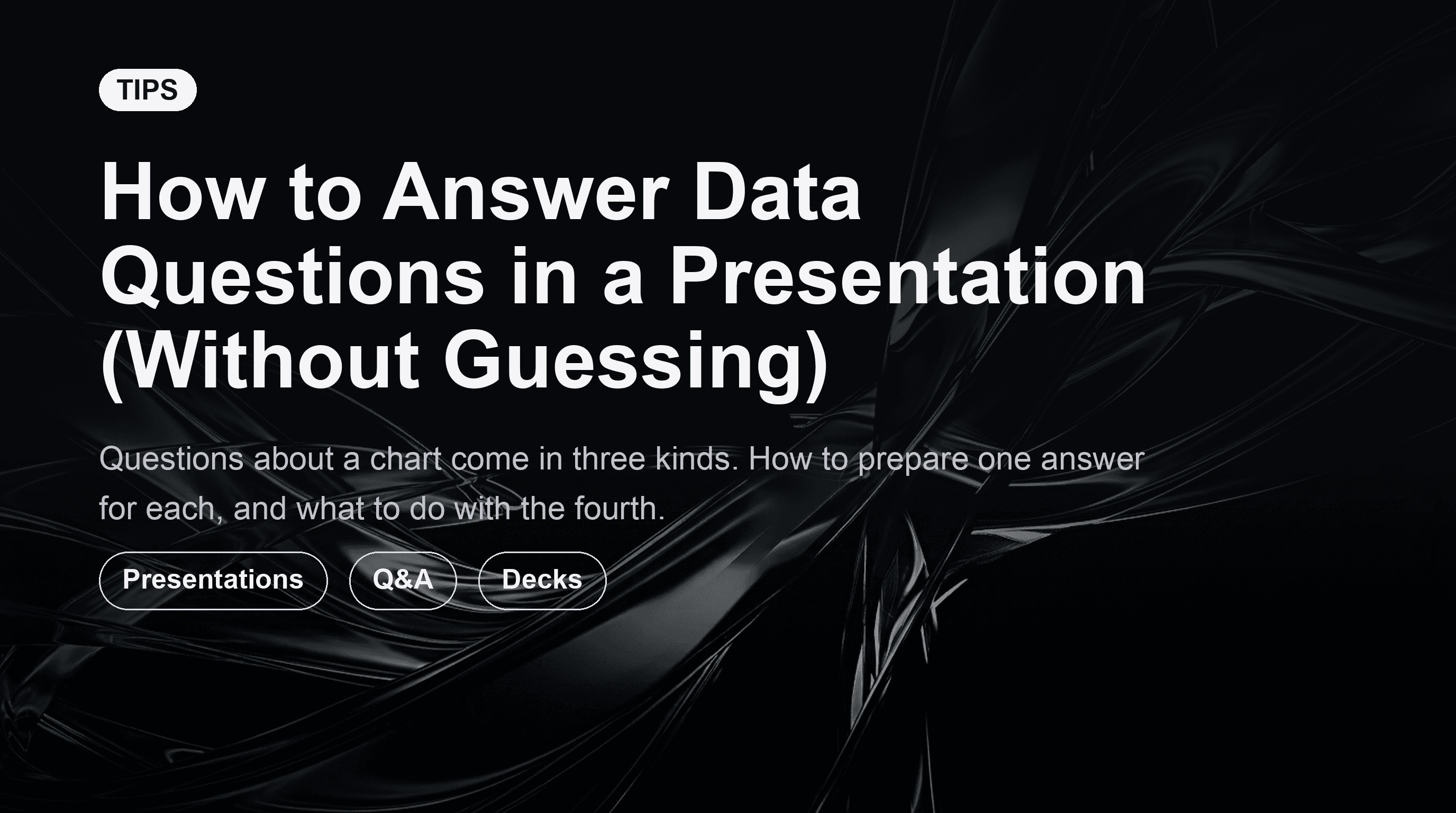 How to Answer Data Questions in a Presentation (Without Guessing)