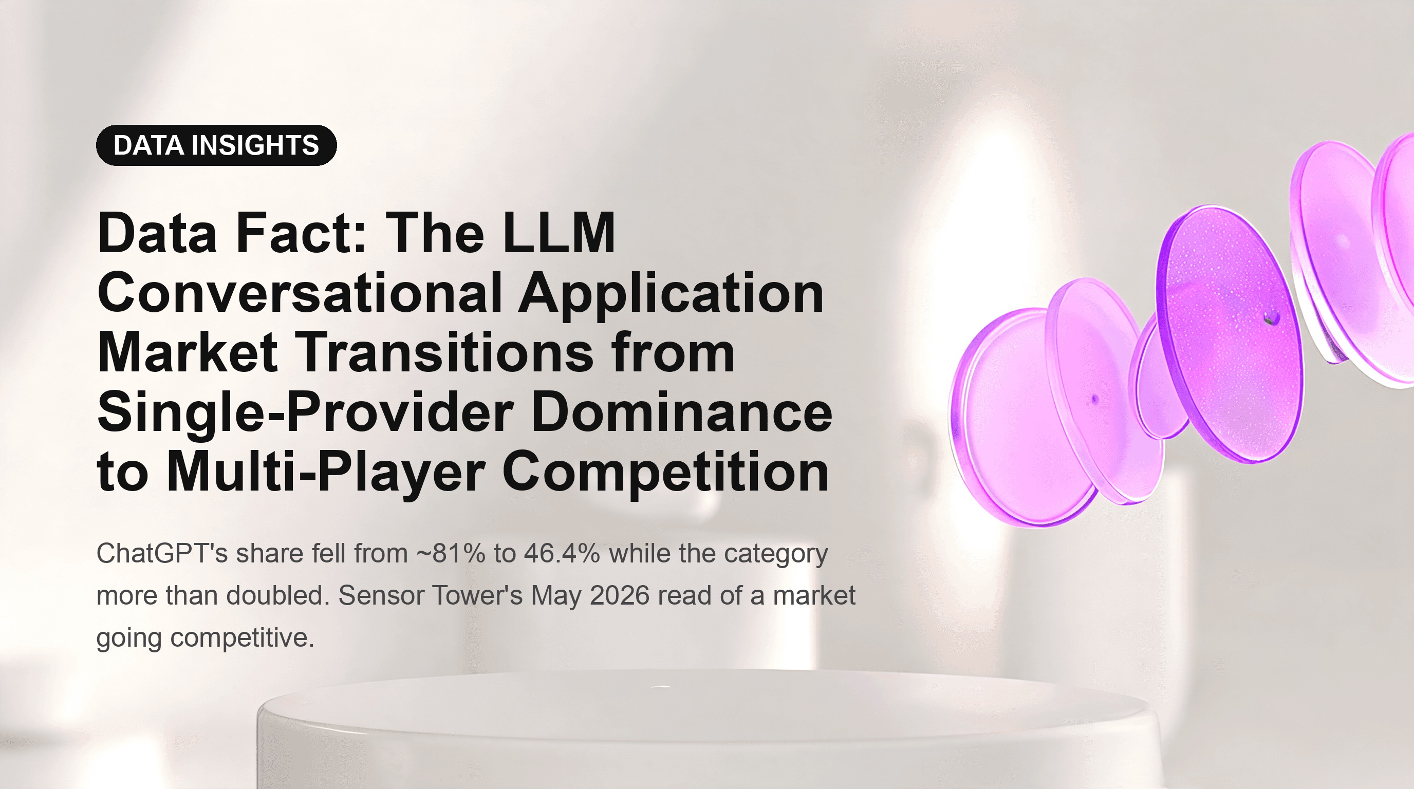 Data Fact: The LLM Conversational Application Market Transitions from Single‑Provider Dominance to Multi‑Player Competition